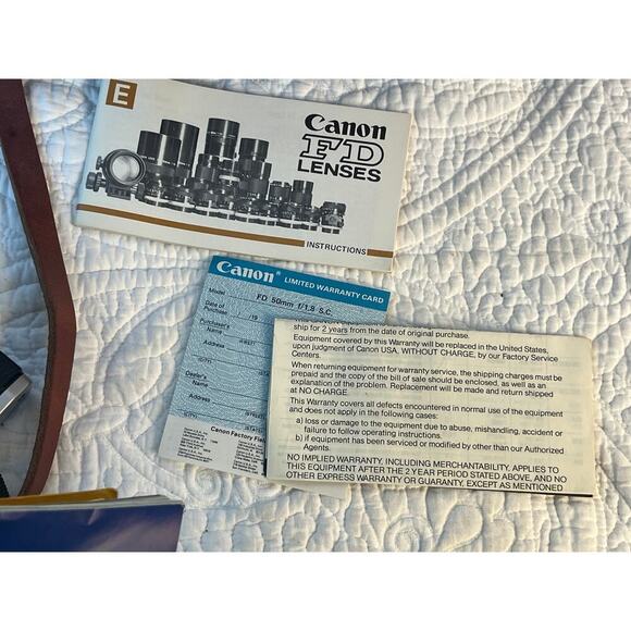 Canon AE-1 FD 50mm f/1.8 with Flash in Case Owners Manual and Gadg-IT Bag TESTED - Picture 2 of 15